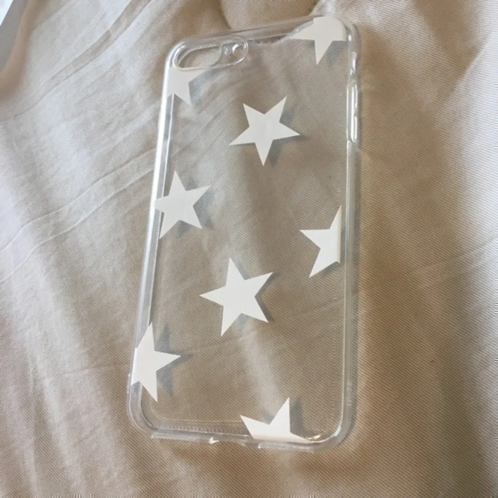 I phone 7p/8p transparent star print case
